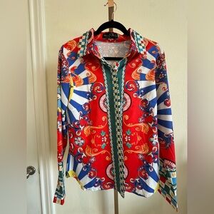 NEW Women’s Colorful Shirt and Pants Set Sz L